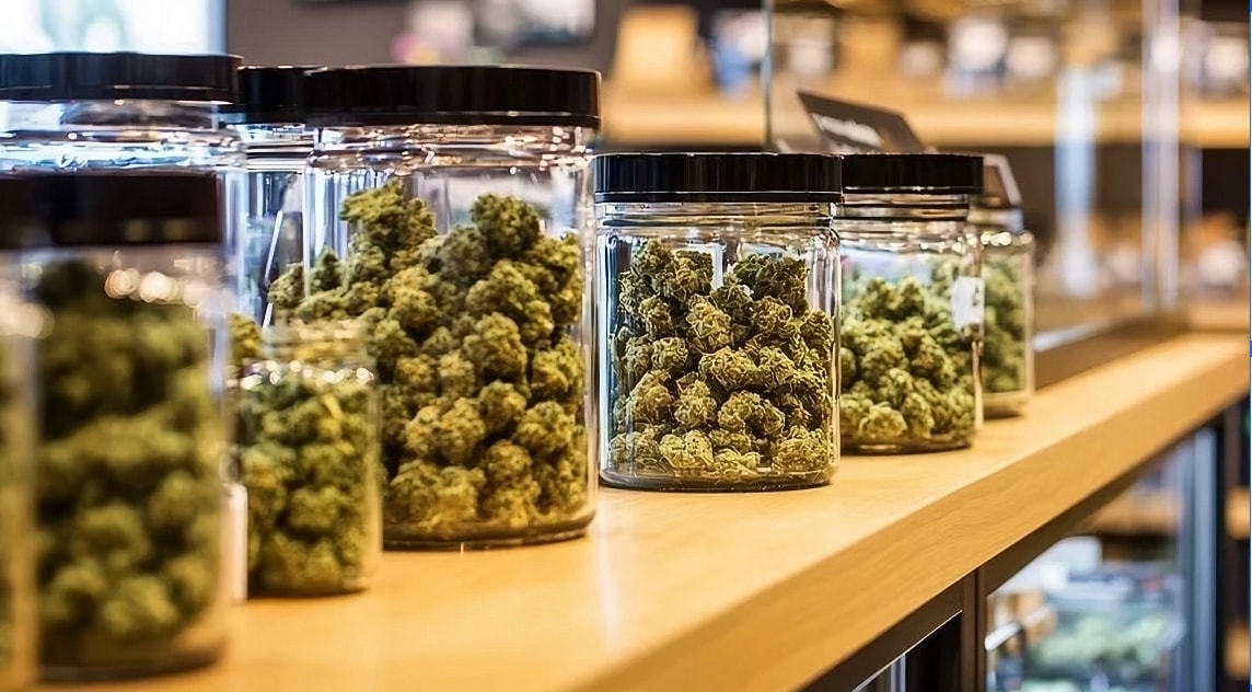 Cannabis dispensary security — product display